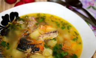 Рыбный суп из консервов сардины в мультеварке рецепт