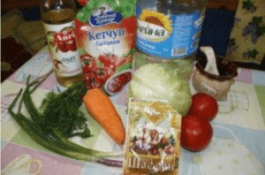 Ингредиенты для тушенной капусты