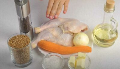 Ингредиенты для Гречки с курицей в духовке